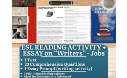 ESL Reading Comprehension + Writing Activity - Writers - Job