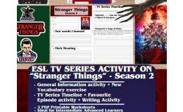 ESL TV Series Activity Worksheets - Stranger Things - Season 2