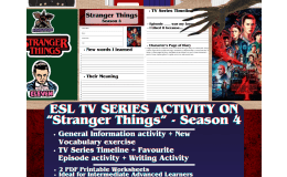 ESL TV Series Activity Worksheets - Stranger Things - Season 4