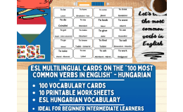 ESL Vocabulary Flashcards - 100 most common verbs - Hungarian