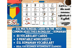 ESL Vocabulary Flashcards - Most Common Adjectives - Romanian