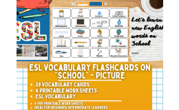 ESL Vocabulary Flashcards - School - Pictures