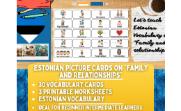 Estonian Picture Vocabulary Flashcards - Family & Relationships