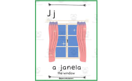 European Portuguese/ English Alphabet Letters Posters - Letra J