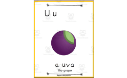 European Portuguese/ English Alphabet Letters Posters - Letra U