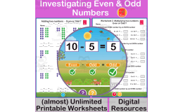 Even and Odd Numbers: Investigate patterns with the 4 operations