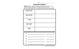 Expanded Notation Place Value Worksheet