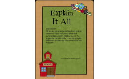 Explain It All Informative Explanatory Writing Activity