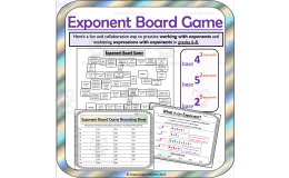 Exponent Board Game: Fun and Engaging Math Game for 6th Grade