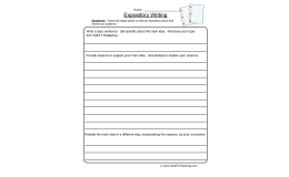 Expository Writing Outline Worksheet
