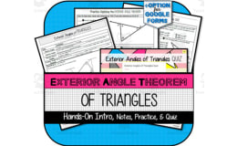 Exterior Angle Theorem of Triangles NOTES PRACTICE QUIZ