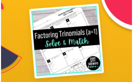 Factoring Trinomials Worksheet – When a = 1