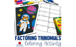 Factoring Trinomials – Color by Number Worksheet