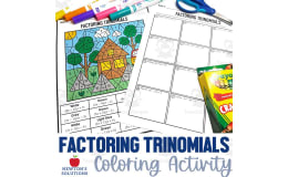 Factoring Trinomials When A>1 Color by Numbers Worksheet