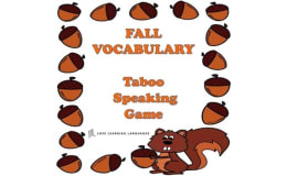 Fall - Autumn ESL - ELL Taboo Speaking Game in English