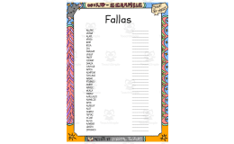 Fallas word Scramble puzzle worksheet