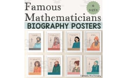 Famous Mathematicians Posters- Boho math Classroom Decor