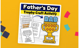 Father's Day Trophy Craft Activity All About My Dad Questionnaire