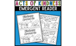 February Random Acts of Kindness Day Mini-book for Emergent Readers BW