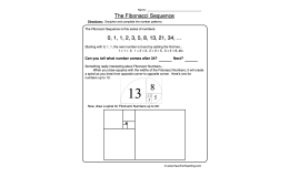 Fibonacci Sequence Patterns Worksheet