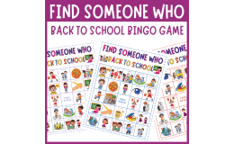 Find someone who back to school bingo game find a friend Ice Breaker