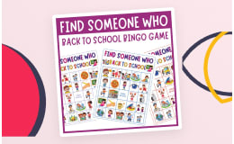 Find someone who back to school bingo game find a friend Ice Breaker