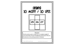 Finding 10 More 10 Less Activity