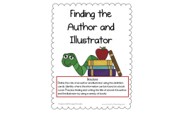 Finding the Author and Illustrator Activity