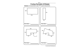 Finding the Perimeter of Shapes Formulas Worksheet
