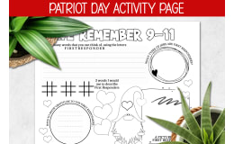 FIRST RESPONDER ACTIVITY PAGE, 9-11 WORKSHEET, PATRIOT DAY COLORING