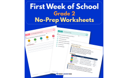 First Week of School Grade 2 | No-Prep Worksheets
