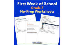 First Week of School Grade 7 | No-Prep Worksheets