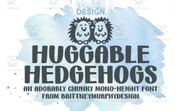 Font Family: Huggable Hedgehogs