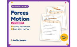 Forces Motion Worksheet – 3rd Grade Force and Motion Practice