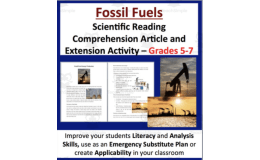 Fossil Fuel Energy Production - Digital Science Reading Article - Grades 5-7