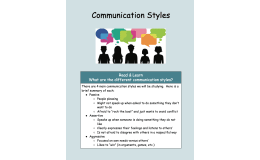 Four Communication Styles -An SEL Hyperdoc
