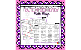 Fraction Mixed Review Math Maze