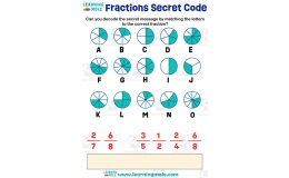 Fractions Secret Code Activity
