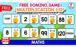 FREE DOMINÓ GAME OF MULTIPLICATION | Made with Emojis Themed
