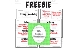 FREE: Flash Cards: Life Science Vocabulary