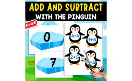 FREE MATH GAME | Add and subtract with the Pinguin