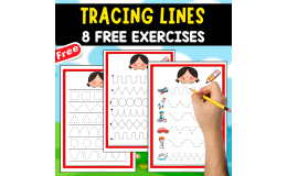 MINIBOOK FOR TRACING LINES | 8 FUNNY EXERCISES