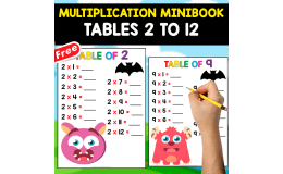 FREE MINIBOOK OF MULTIPLICATION | MONSTER THEMED