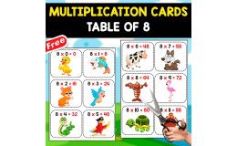 FREE MULTIPLICATION FLASHCARDS | MULTIPLICATION BY 8