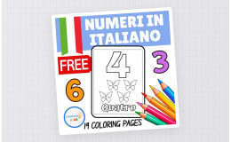 Numbers in Italian – Free Coloring Pages 0–10