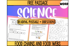Free Reading Passage: Food Chains and Food Webs (Word)