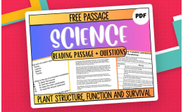 Free Reading Passage: Plant Structure, Function, and Survival PDF