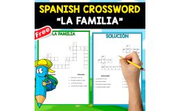 FREE SPANISH CROSSWORD + SOLUTION | LA FAMILIA