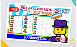 FREE TRACING MINIBOOK | Lego Themed