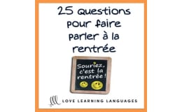 French: Back to School Task Cards